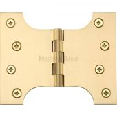 HG99-390-SB Heritage Brass Parliament Hinge Brass 4" x 3" x 5" Satin Brass Finish