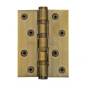 HG99-400-AT Heritage Brass Ball Bearing Hinge 4" x 3" Antique Brass Finish