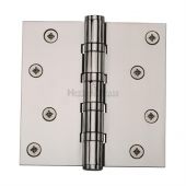 HG99-405-PNF Heritage Brass Ball Bearing Hinge 4" x 4" Polished Nickel Finish