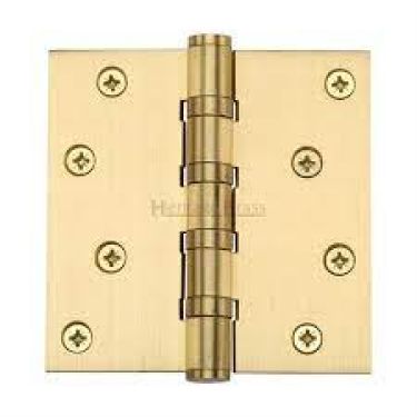 Click Here To Enlarge This Photo Of HG99-405-SB Heritage Brass Ball Bearing Hinge 4" x 4" Satin Brass Finish