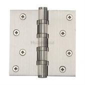 HG99-405-SN Heritage Brass Ball Bearing Hinge 4" x 4" Satin Nickel Finish