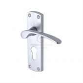 PR448-SC M.Marcus Project Hardware Door Handle For Euro Profile Plate Luca Design Satin Chrome Finish