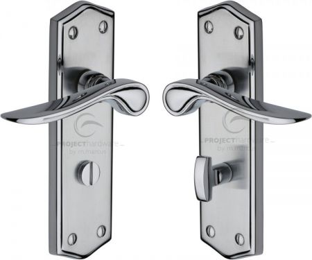 Click Here To Enlarge This Photo Of PR2430-AP M.Marcus Project Hardware Door Handle Bathroom Set Chester Design Apollo Finish