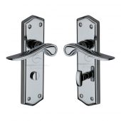 PR2430-PC M.Marcus Project Hardware Door Handle Bathroom Set Chester Design Polished Chrome Finish