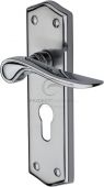 PR2448-AP M.Marcus Project Hardware Door Handle Euro Profile Plate Chester Design Apollo Finish