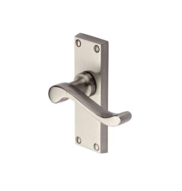 Click Here To Enlarge This Photo Of PR610-SN M.Marcus Project Hardware Door Handle Lever Latch Malvern Short Design Satin Nickel Finish