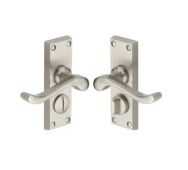 PR625-SN M.Marcus Project Hardware Door Handle For Privacy Set Malvern Short Design Satin Nickel Finish