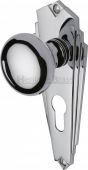 BR1848-PC Heritage Brass Mortice Knob on Euro Profile Plate Broadway Design Polished Chrome Finish