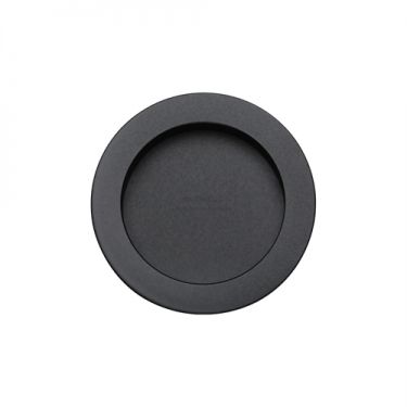 Click Here To Enlarge This Photo Of RD2322-BLK M.Marcus Sliding Door Round Flush Pulls Black Matt