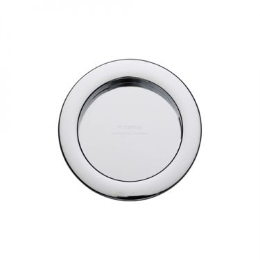 Click Here To Enlarge This Photo Of RD2322-PC M.Marcus Sliding Door Round Flush Pulls Polished Chrome