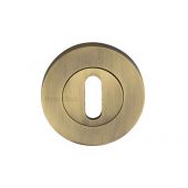 RS2000-AT Heritage Brass Key Escutcheon Antique Brass Finish