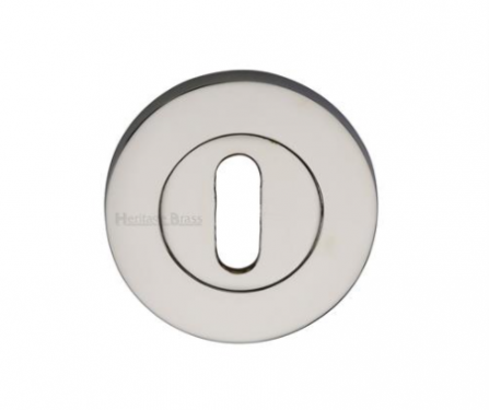 Click Here To Enlarge This Photo Of RS2000-PNF Heritage Brass Key Escutcheon Polished Nickel Finish
