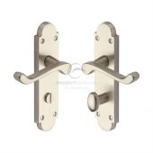 PR520-SN M.Marcus Project Hardware Door Handle For Bathroom Milton Design Satin Nickel Finish