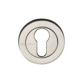 RS2004-PNF Heritage Brass Euro Profile Cylinder Escutcheon Polished Nickel Finish