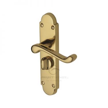Click Here To Enlarge This Photo Of PR525-PB M.Marcus Project Hardware Door Handle For Privacy Set Milton Short Design Polished Brass Finish