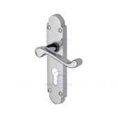 PR548-PC M.Marcus Project Hardware Door Handle For Euro Profile Plate Milton Design Polished Chrome Finish