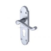 PR548-SC M.Marcus Project Hardware Door Handle For Euro Profile Plate Milton Design Satin Chrome Finish