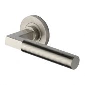 RS2261-SN Heritage Brass Door Handle Lever on Rose Spectral Design Satin Nickel Finish