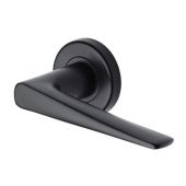 SC-2059-BLK M.Marcus Sorrento Door Handle Lever Latch on Round Rose Amalfi Design Matt Black Finish