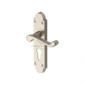 PR548-SN M.Marcus Project Hardware Door Handle For Euro Profile Plate Milton Design Satin Nickel Finish