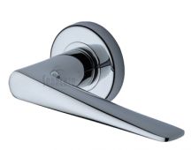 SC-2059-PC M.Marcus Sorrento Door Handle Lever Latch on Round Rose Amalfi Design Polished Chrome Finish