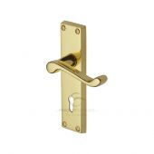 PR600-PB M.Marcus Project Hardware Door Handle Lever Lock Malvern Design Polished Brass Finish