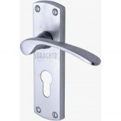SC-448-SC M.Marcus Sorrento Door Handle For Euro Profile Plate Luca Design Satin Chrome Finish