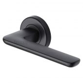 SC-5352-BLK M.Marcus Sorrento Door Handle Lever Latch on Round Rose Trino Design Matt Black Finish