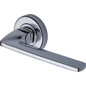 SC-7400-PC M.Marcus Sorrento Door Handle Lever Latch on Round Rose Diffuse Design Polished Chrome Finish