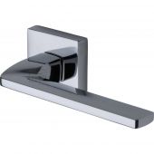 SC-CSQ5062-PC M.Marcus Sorrento Door Handle Lever Latch on Square Rose Indigo Design Polished Chrome Finish