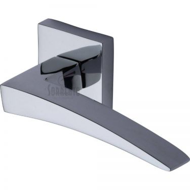 Click Here To Enlarge This Photo Of SC-CSQ5400-PC M.Marcus Sorrento Door Handle Lever Latch on Square Rose Valiant Design Polished Chrome Finish