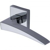 SC-CSQ5400-PC M.Marcus Sorrento Door Handle Lever Latch on Square Rose Valiant Design Polished Chrome Finish