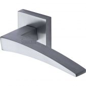 SC-CSQ5400-SC M.Marcus Sorrento Door Handle Lever Latch on Square Rose Valiant Design Satin Chrome Finish