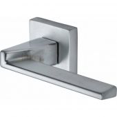 SC-CSQ6062-SC M.Marcus Sorrento Door Handle Lever Latch on Square Rose Laguna Sq Design Satin Chrome Finish
