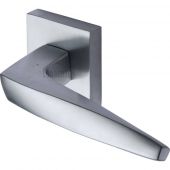 SC-CSQ6400-SC M.Marcus Sorrento Door Handle Lever Latch on Square Rose Serpentine Design Satin Chrome Finish