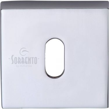 Click Here To Enlarge This Photo Of SC-SQ5002-PC M.Marcus Sorrento Concealed Square Keyhole Escutcheon Polished Chrome Finish