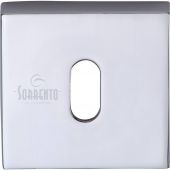 SC-SQ5002-PC M.Marcus Sorrento Concealed Square Keyhole Escutcheon Polished Chrome Finish