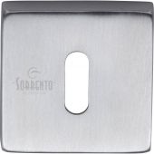 SC-SQ5002-SC M.Marcus Sorrento Concealed Square Keyhole Escutcheon Satin Chrome Finish