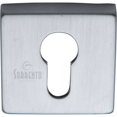 Click Here To Enlarge This Photo Of SC-SQ5004-SC M.Marcus Sorrento Concealed Square Euro Escutcheon Satin Chrome Finish