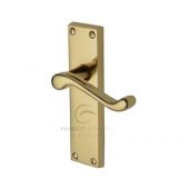 PR605-PB M.Marcus Project Hardware Door Handle Lever Latch Malvern Design Polished Brass Finish