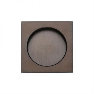 Click Here To Enlarge This Photo Of SQ2327-MB Heritage Brass Sliding Door Square Flush Pulls Matt Bronze