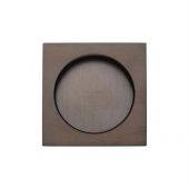 SQ2327-MB Heritage Brass Sliding Door Square Flush Pulls Matt Bronze