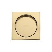 SQ2327-PB Heritage Brass Sliding Door Square Flush Pulls Polished Brass