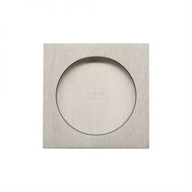 Click Here To Enlarge This Photo Of SQ2327-SN Heritage Brass Sliding Door Square Flush Pulls Satin Nickel