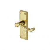PR610-PB M.Marcus Project Hardware Door Handle Lever Latch Malvern Short Design Polished Brass Finish