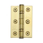 SS-3X2-PVD M.Marcus Stainless Steel Line Ball Bearing Hinge 3" x 2" x 2mm PVD Brass Finish