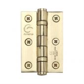 SS-3X2-SB M.Marcus Stainless Steel Line Ball Bearing Hinge 3" x 2" x 2mm Satin Brass Finish