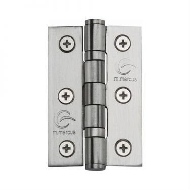Click Here To Enlarge This Photo Of SS-3X2-SS M.Marcus Stainless Steel Line Ball Bearing Hinge 3" x 2" x 2mm Satin Finish