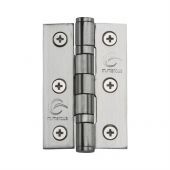 SS-3X2-SS M.Marcus Stainless Steel Line Ball Bearing Hinge 3" x 2" x 2mm Satin Finish