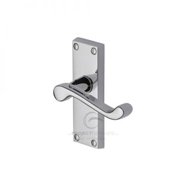 Click Here To Enlarge This Photo Of PR610-PC M.Marcus Project Hardware Door Handle Lever Latch Malvern Short Design Polished Chrome Finish